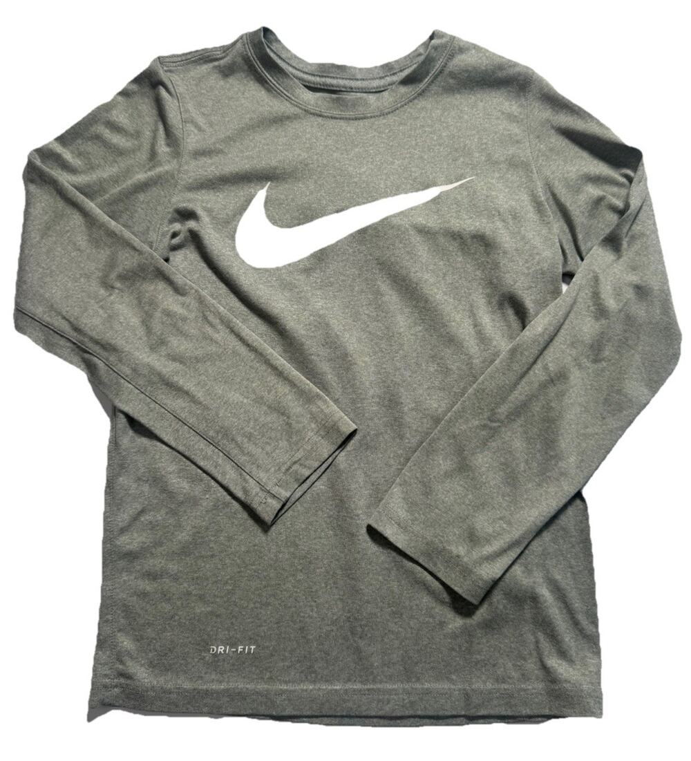 Nike Boys Legend DRI FIT Long Sleeve Athletic T-Shirt SMALL 840177 091